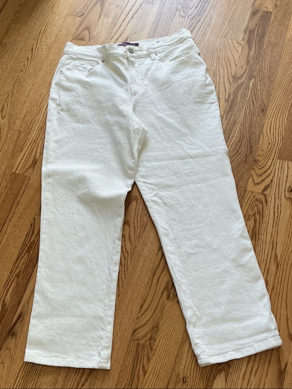 White Straight-Leg Jeans